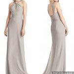 Jenny Packham NWT JP1034 Halter Chiffon Sleeveless Bridesmaid Dress Cabernet 10 Photo 2