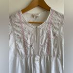 Vintage Barbizon Nightgown Size Large 70s Prairie Western Embroidered Lace White Photo 2