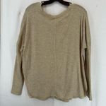 Urban Outfitters  Button Up Waffle Knit Long Sleeve Sweater Womens Small Beige Photo 7