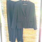 Valerie Stevens  12 Smart Dotted Line Pants Suit Workwear in Darkest Navy Photo 0