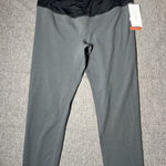Isabel Maternity XL‎ Leggings Active Full Length Crossover Panel Gray Black Size undefined Photo 0