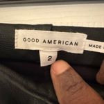 Good American GOOD WAIST FAUX LEATHER LEGGINGS Women’s Black High-Waisted Size 2 Photo 7
