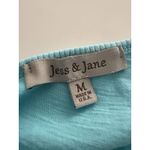 Jess & Jane Daisy Top Size M Blue Cold Shoulder Floral Asymmetrical Bumblebee Size M Photo 4