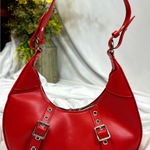 8 Other Reasons Delphine Double Buckle Shoulder bag Red / Silver Photo 0