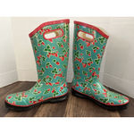 Bogs Rain boots Fruit Strawberry Farmhouse Cottagecore Women’s 7 EUR 38 EUC Blue Photo 7