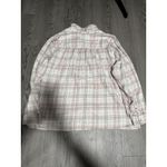 Soft Plaid Flannel Button Up Shirt Womens Long Sleeve Casual Comfort Fall Large White Photo 2