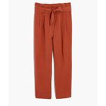 Madewell  orange linen blend paperbag pants size 4 Photo 3
