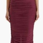 House Of CB NWOT  SAPPHIRE wine plum corset Strapless Ruched Mesh maxi sz XS Photo 0