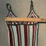 Urban Outfitters  Kian Crochet Mini Dress MEDIUM maroon green blue Photo 7