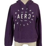 Aeropostale Vintage  Purple Graphic Hoodie Sweatshirt Women's Size Medium Photo 0