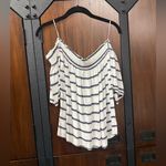 Rails  White & Navy Off-Shoulder Blouse! So cute perfect for the 4th! Women’s M! Photo 5