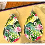 Flamingo Earrings Dangle Hooks New Art Deco Las Vegas Florida Beach Cru… Pink Photo 8