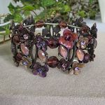Vintage Garden Floral Bracelet Purple Photo 1