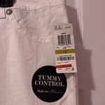 White tummy control straight leg jeans Size 14 Photo 1
