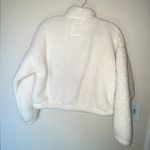 Hollister NWOT  light cream/white colored quarter zip sherpa jacket  SIZE M Photo 2