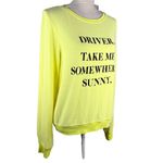 Wildfox  Sweatshirt Sweater Top Driver Take Me Somewhere Sunny Yellow S New Photo 8