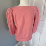 KARL LAGERFELD PARIS FLAMINGO Pink PUFFY SLEEVE RIBBED KNIT TOP & CHARMS Medium Photo 3