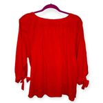 Cleobella š’€ Rylan Tie Neck Sleeve Poet Blouse š’€Cherry š’€Medium š’€ Organic Cotton Photo 5