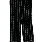 Three Dots  Printed Wide Leg Pants Floral Pull On High Waist Slash Pocket Black L Photo 1