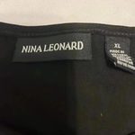 Nina Leonard  Black Blouse tunic wide sleeves cold shoulders size XL Photo 4