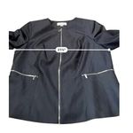 Calvin Klein  Zip Front Blazer Women's Size 14W Long Sleeve Structured Jacket Photo 5