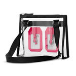 SJP clear cross body with pink luggage tags Black Photo 1