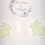 Pastel Yellow Easter Bunny Boho Retro Pierced Earrings Photo 1