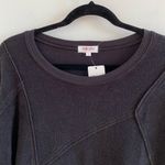 Goldie  Black Gold Stitch Patchwork Terrycloth Sweatshirt Size M New With Tag Photo 4