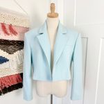 Alice + Olivia  Shan Cropped Blazer Blue Sz 2 NWT Photo 1