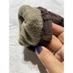 Vintage Brown Leather & Wool Lined Gloves For Men Photo 2