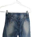 L.A. Concepts Y2k Vintage High Rise Yoke Jeans Bling Tattoo Size 24" Blue Photo 8