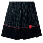 Susan Bristol Vintage  Brushed Velvet Midi Skirt Womens Size 8 Green Black Zip Photo 5