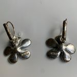 Ikita Blue French Floral Enamel Dainty Earrings Photo 1