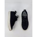 P448 Sohosocks Womens Shoes Black Suede Low Top Fashion Sneakers Italian 39 US 9 Photo 2