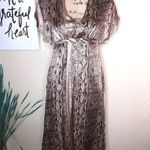 Calypso St. Barth Calypso Christians Celle Snakeskin Print Dress 100% Silk High Lo Style Size XS Photo 1