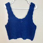 H&M Divided  Royal Blue Crochet Crop Top Size M EUC Photo 2