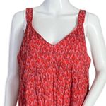 Joie  Dress Womens Medium Red Pink Tea Rose Bondi Tier Maxi Sundress Boho Peasant Photo 3