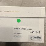 Good American Snake Embossed Platform High Block Heel Sandals in Silver 6.5 NEW Photo 11