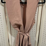 CAROLINA BELLE Women's Pink Sleeveless Shawl Collar Tie Waist Vest Blazer M Size M Photo 0