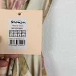 Showpo Glaucus Cut Out Satin Floral One Shoulder Midi Dress Sz 8 NWT Pink Photo 4