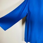 Emmelle Blue Silk Braided Neck Tie Cape Jacket Med Photo 13