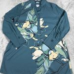 Chico's Tunic Top Womens Medium No Iron Stretch Floral Print Long Sleeve Shirt 8 Photo 0