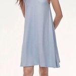 Aritzia  Wilfred Blue Sleeveless Pull On Jersey Swing Midi Shift Tank Dress Sz S Photo 4