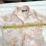 Fairy ethereal White pink floral boho button up down shirt blouse. Measurement in pics Size L Photo 3