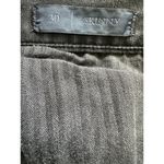 Juicy Couture  Distressed Faux Leather Trim Black Stretch Denim Skinny Jeans 30 Photo 5