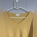 Dreamers  Yellow Hi-Low Front Seam V-Neck Sweater Size M/L Photo 3