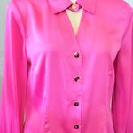 Bold Elements  Fuchsia Button Down Shirt Photo 4