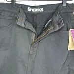 Mother Snacks Crinkle Cut Asymmetrical Denim Midi Skirt Black Size 27 NWT Photo 6