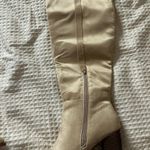 Tall Suede Heeled Boots Tan Size 9 Photo 3