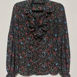Free People  Floral Ruffle Blouse XS Photo 0